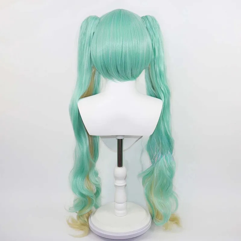 Anime Cosplay Miku - باروكة شعر صناعي مقاومة للحرارة باللون