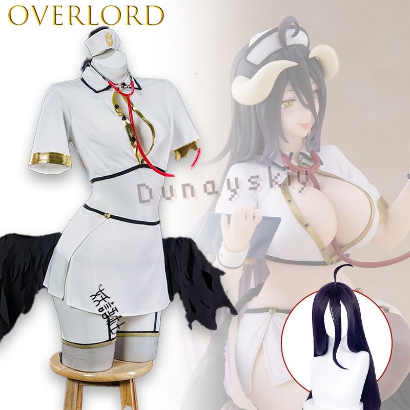 فستان تنكري نسائي قصير بتصميم  - مراجعة Anime Cosplay Albedo وسعره