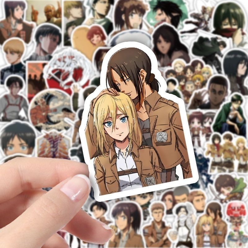 60 قطعة ملصقات أنيمي هجوم العم - مراجعة Anime Cosplay And Costumes وسعره