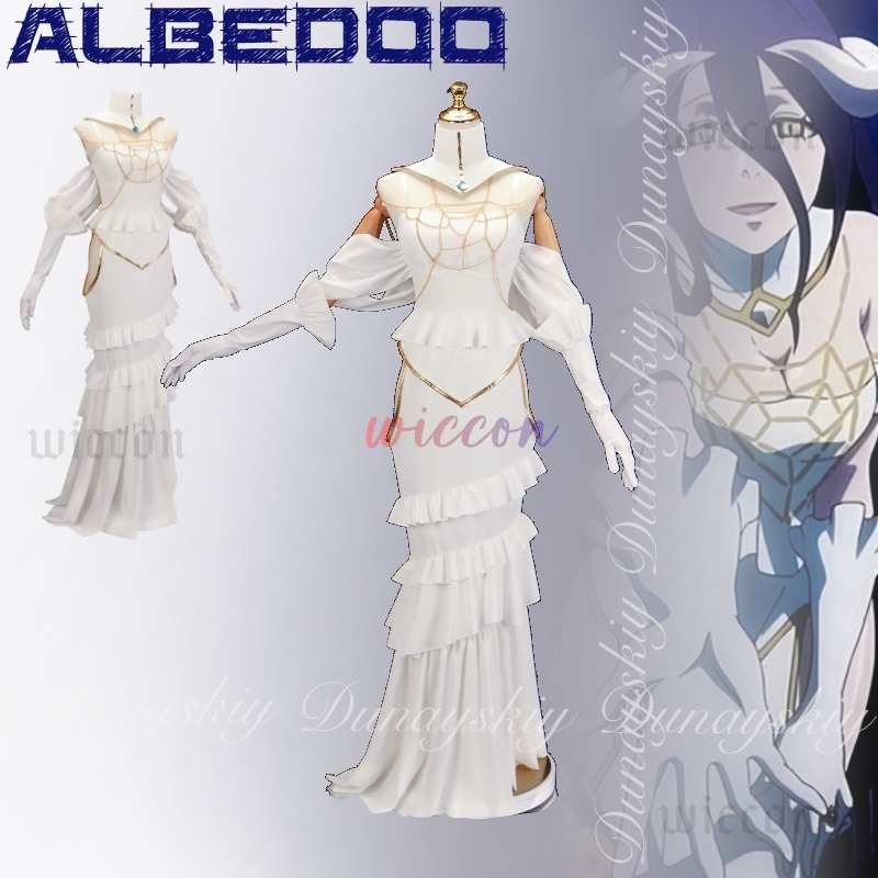 فستان أفرلورد ألبيدو التنكري ا - مراجعة Anime Cosplay Albedo وسعره